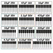 120Pcs 12 Values 0.22uF-470uF Aluminum Electrolytic Capacitor Assortment Kit picture
