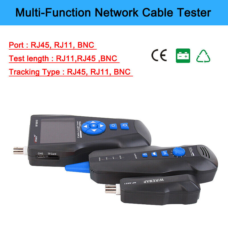 Noyafa NF-8601S TDR Cable Length Tester Wire Tracker RJ45 RJ11 BNC lan Detector