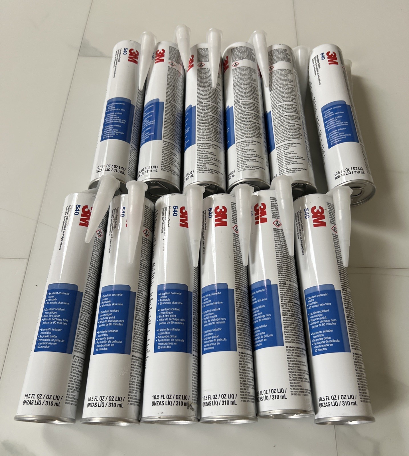 3M 540 Polyurethane Adhesive Sealant 10.5 fl Oz, Gray QTY 12 3M 540 Polyurethane Adhesive Sealant 10.5 fl Oz, Gray QTY 12