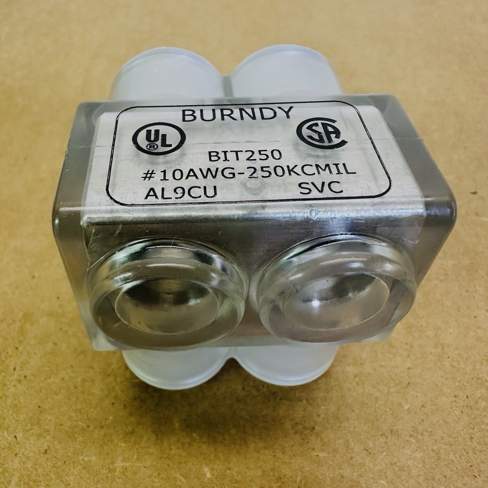 Burndy BIT250 Clear Insulated Multi-tap Connector 10 AWG-250KCMIL Burndy BIT250 Clear Insulated Multi-tap Connector 10 AWG-250KCMIL