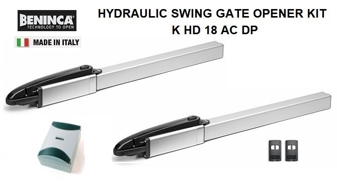BENINCA CAB HYDRAULIC SWING GATE MOTOR OPENER / OPERATOR KIT - K HD 18 AC DP BENINCA CAB HYDRAULIC SWING GATE MOTOR OPENER / OPERATOR KIT - K HD 18 AC DP