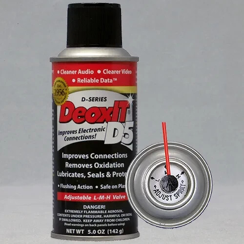 Caig DeoxIT® D5S Can 142g 5% solution spray w/LMH valve - - FreshStock Caig DeoxIT® D5S Can 142g 5% solution spray w/LMH valve - - FreshStock