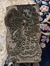 Antique Wooden hand carved Printing Stamp Block for Fabrics Printing picture