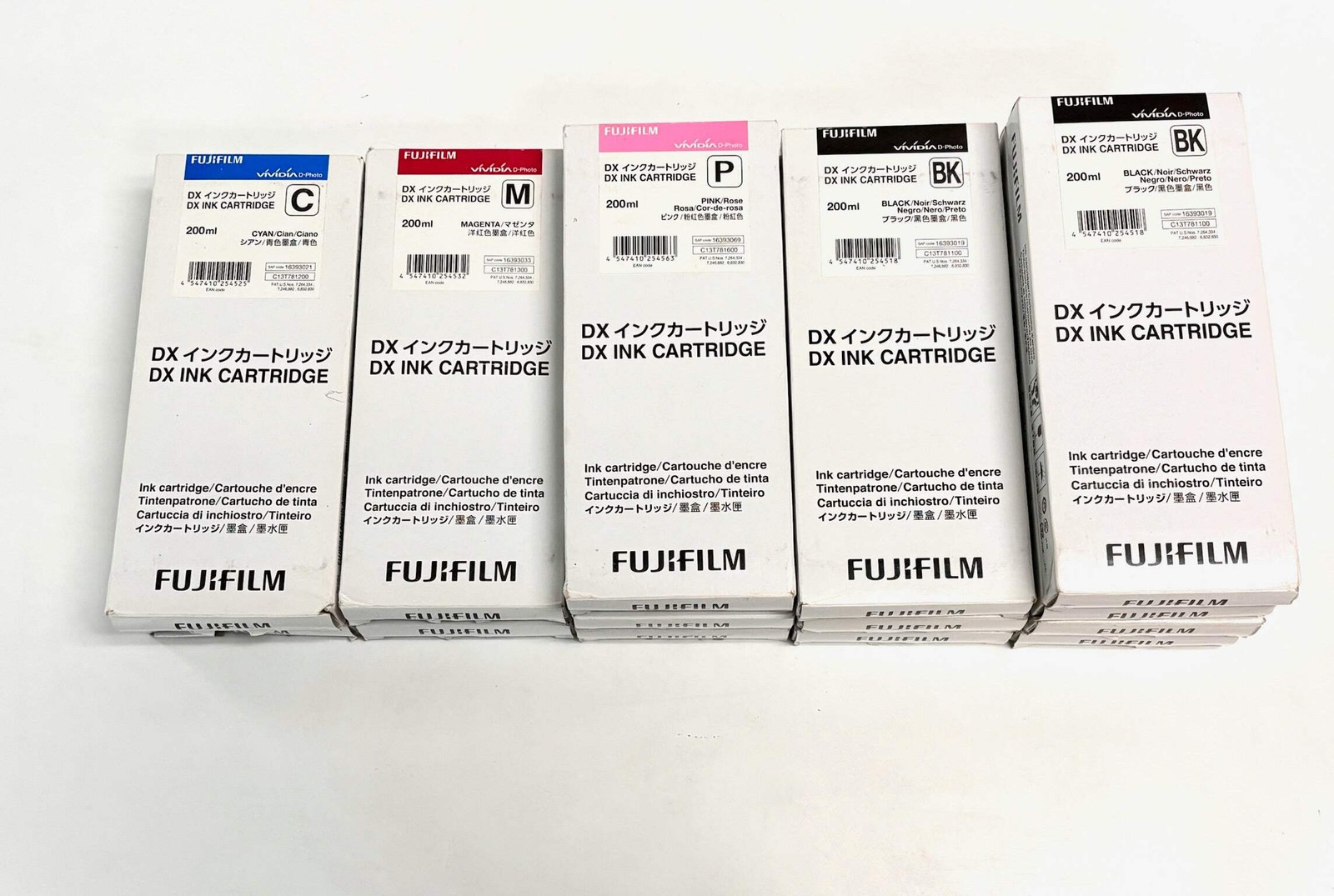 14 OEM FUJIFILM DX100 Cy,Mag,Pink,Black Ink 16393019,3021,3033,3069 (2018-2020) 14 OEM FUJIFILM DX100 Cy,Mag,Pink,Black Ink 16393019,3021,3033,3069 (2018-2020)