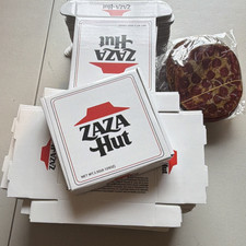 64 SETS - Zaza Hut Collectible Bag & Box combo Pizza Box 3.5 packaging  picture