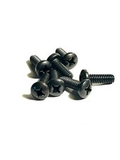 (100) 1/4-20 X 3/4 Phillips Pan Rounded Head Machine Screw Black Oxide 1/4x3/4  picture