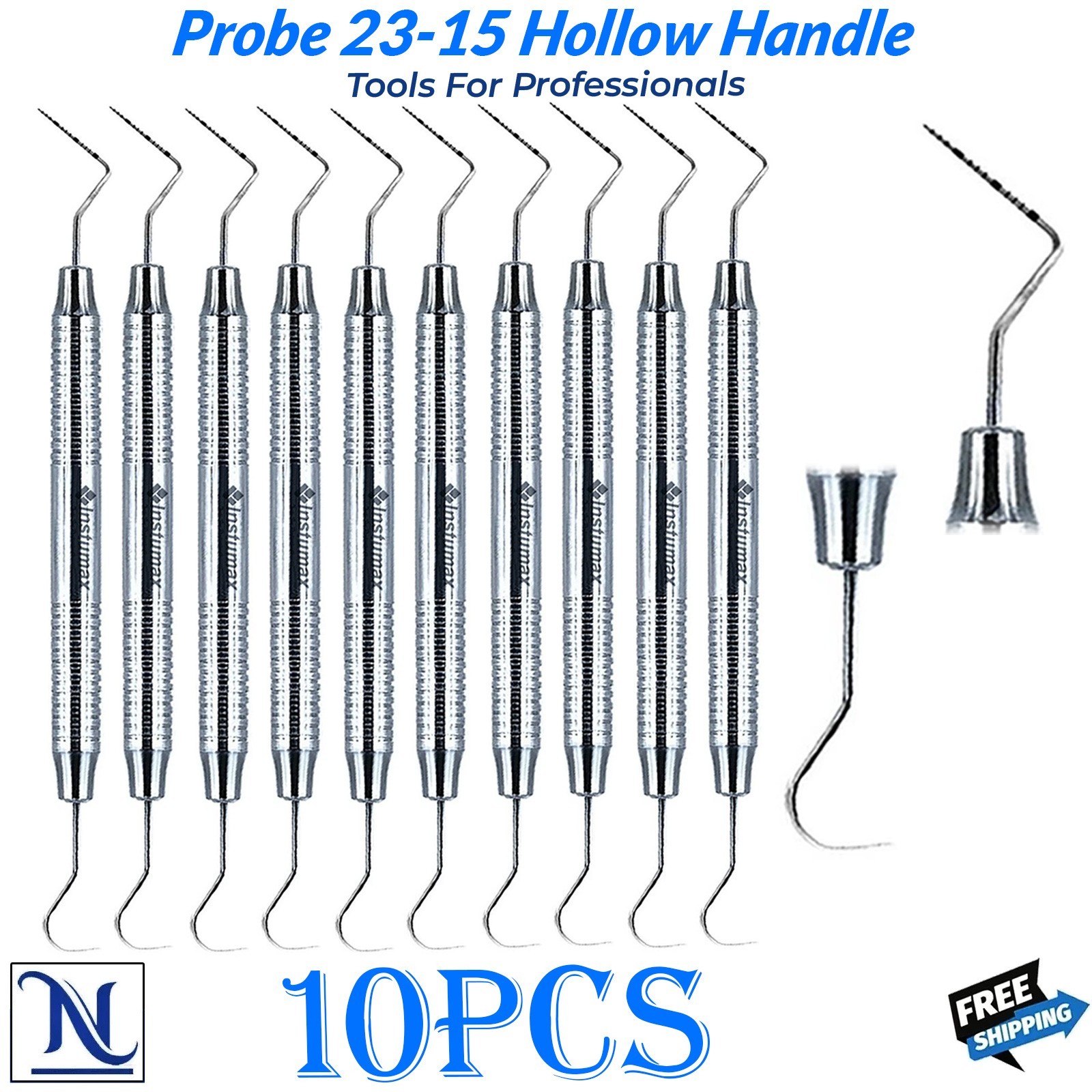 Dental Explorer 23/UNC 15 Probe – Double Ended Tool with Color Marks, Examine Dental Explorer 23/UNC 15 Probe – Double Ended Tool with Color Marks, Examine