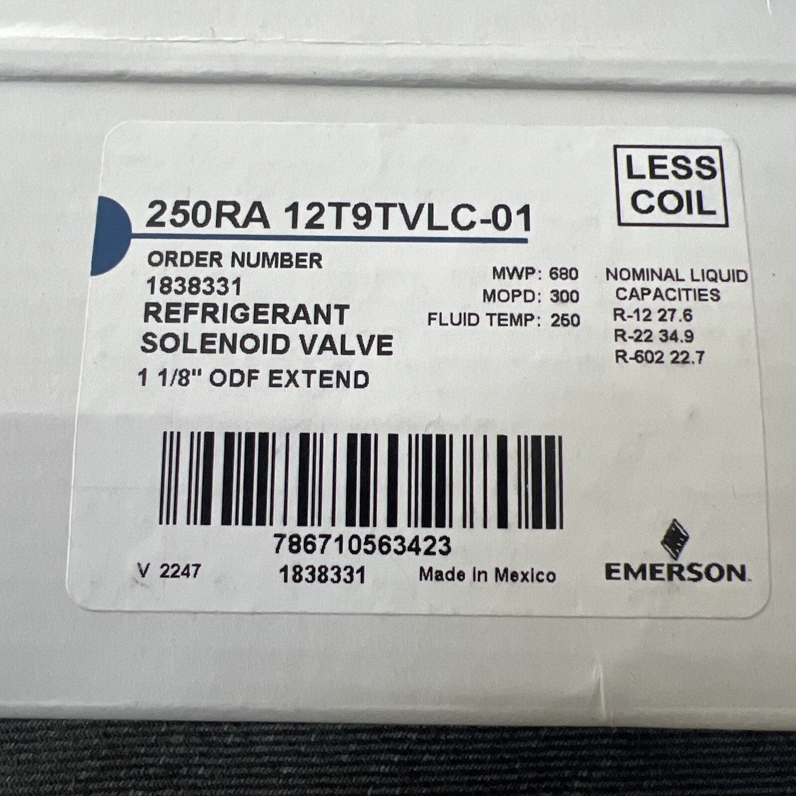 Copeland Comfort Control (Alco) 1838331 1 1/8