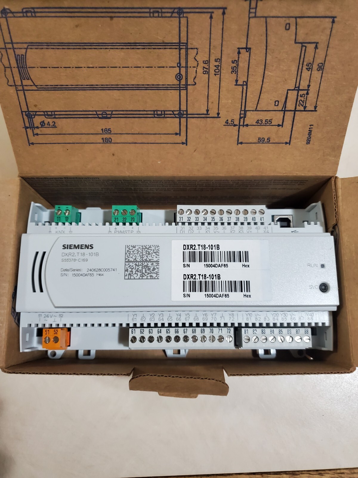 Siemens DXR2.T18-101B Automation Station 24V, KNX, P1, MSTP. Siemens DXR2.T18-101B Automation Station 24V, KNX, P1, MSTP.