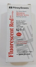 Lot Of 10 Original Pitney Bowes (FL) Red Ink 66ml #621-1 - Brand New OEM picture