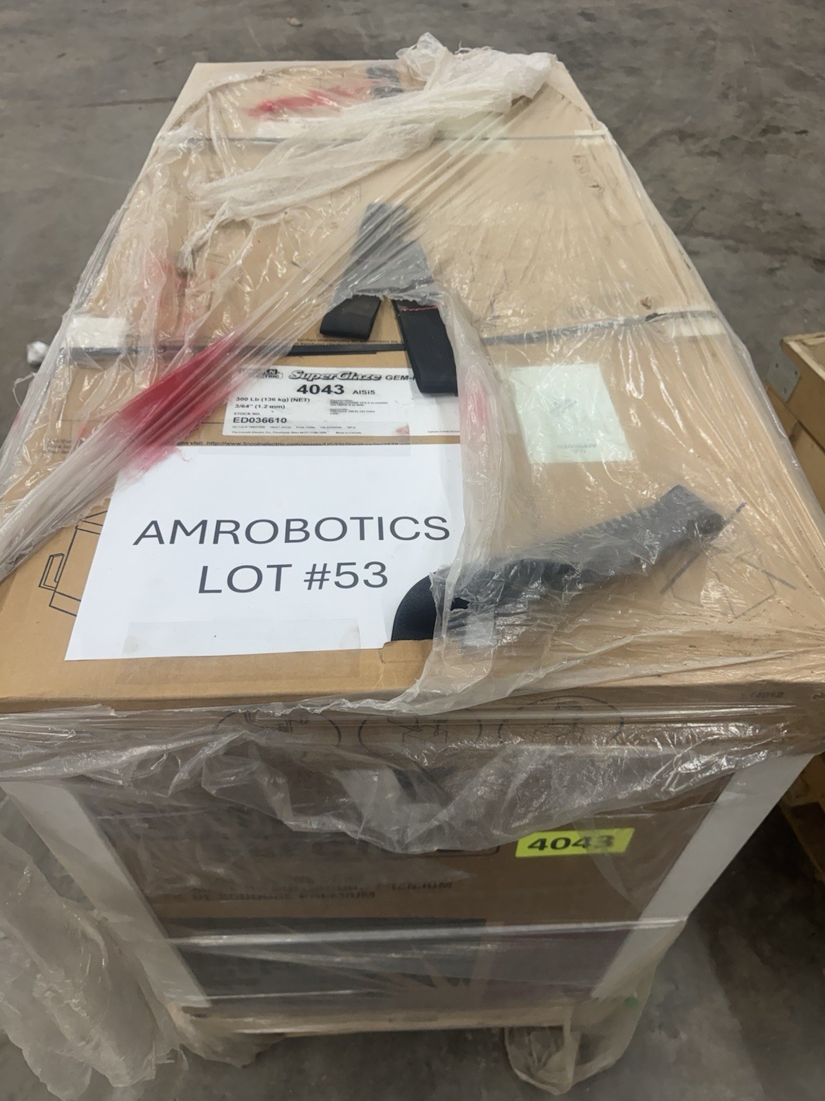 Lot #53 (x2) Lincoln Electric SuperGlaze 4043 (300lb) Lot #53 (x2) Lincoln Electric SuperGlaze 4043 (300lb)