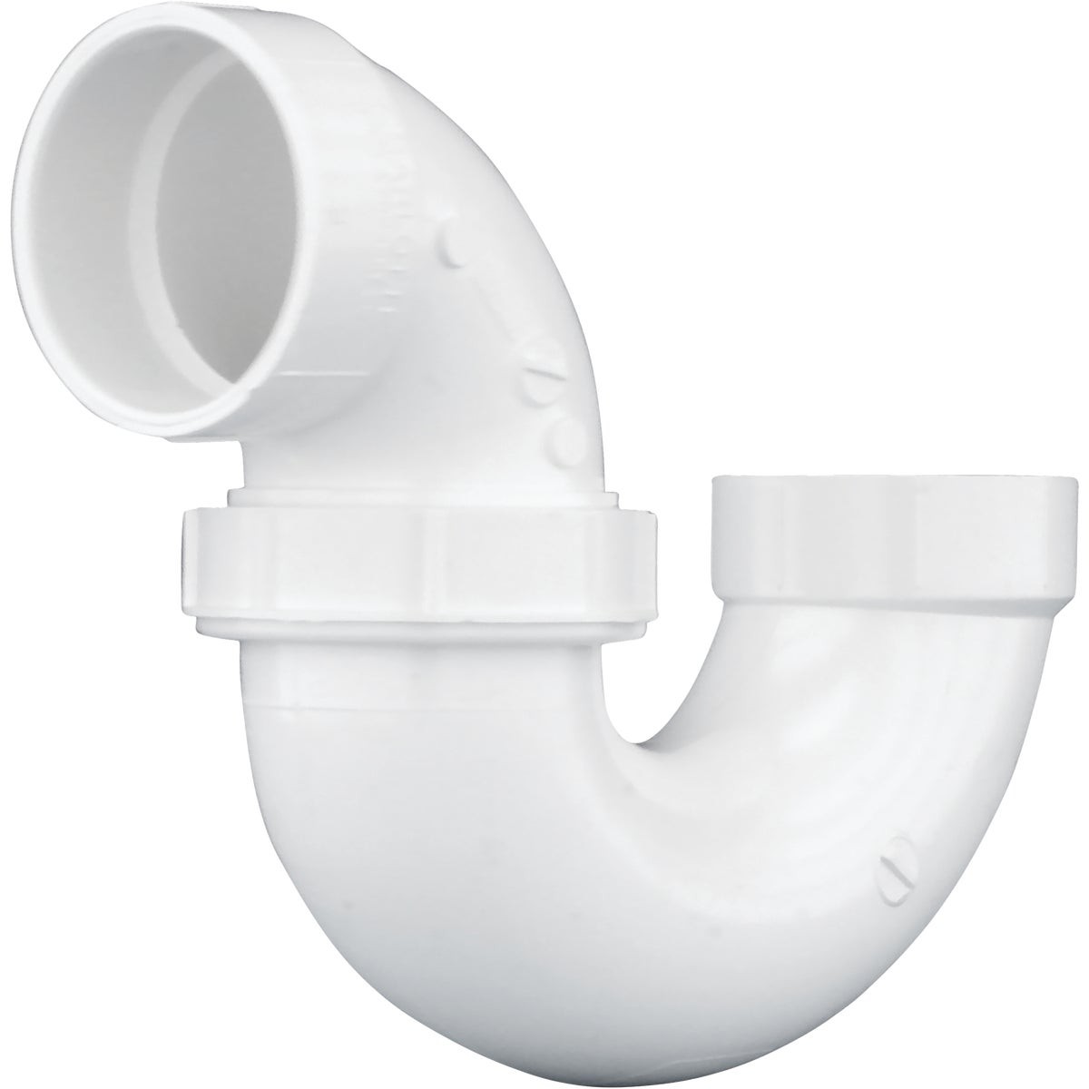 Charlotte Pipe 2 In. White PVC P-Trap with Union PVC 00708P 1000HA Pack of 20