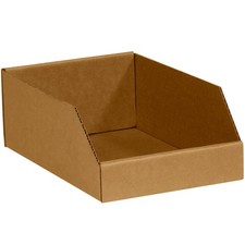 Ship Now Supply SNBINMT812K Open Top Bin Boxes 8x12x4.5 Kraft (Pack of 50) picture