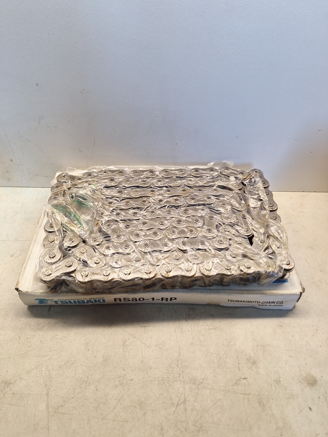 Tsubaki Chain Co. RS80-1-RP Roller Chain, 120 Links, 10ft NIB Tsubaki Chain Co. RS80-1-RP Roller Chain, 120 Links, 10ft NIB