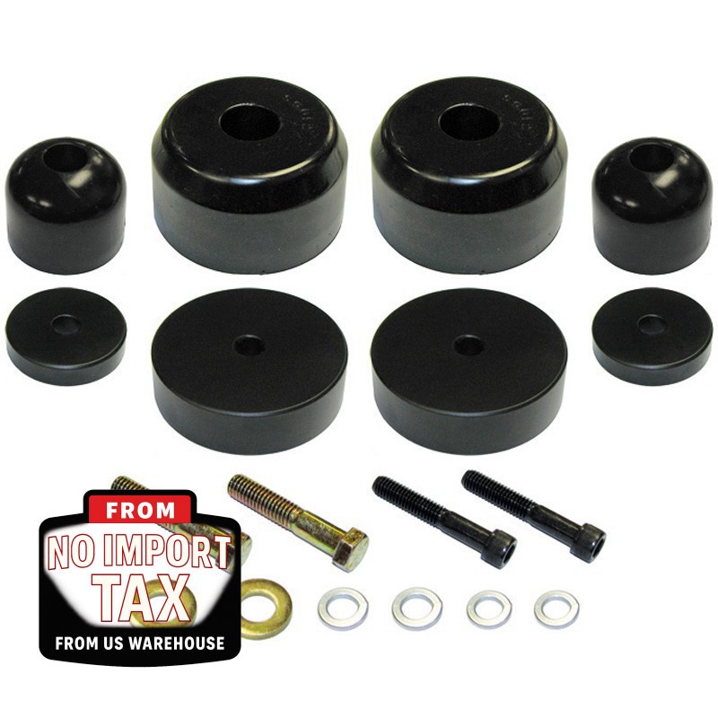Rock Jock CE-9122F Front Bump Stop Kit; For Jeep TJ/LJ/XJ/MJ/ZJ Ship US