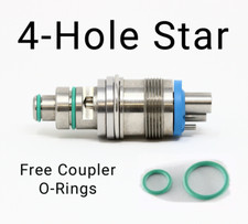 Star 430 4 Hole Non Fiber Optic Low/High Speed Dental Swivel Coupler USA Stock picture