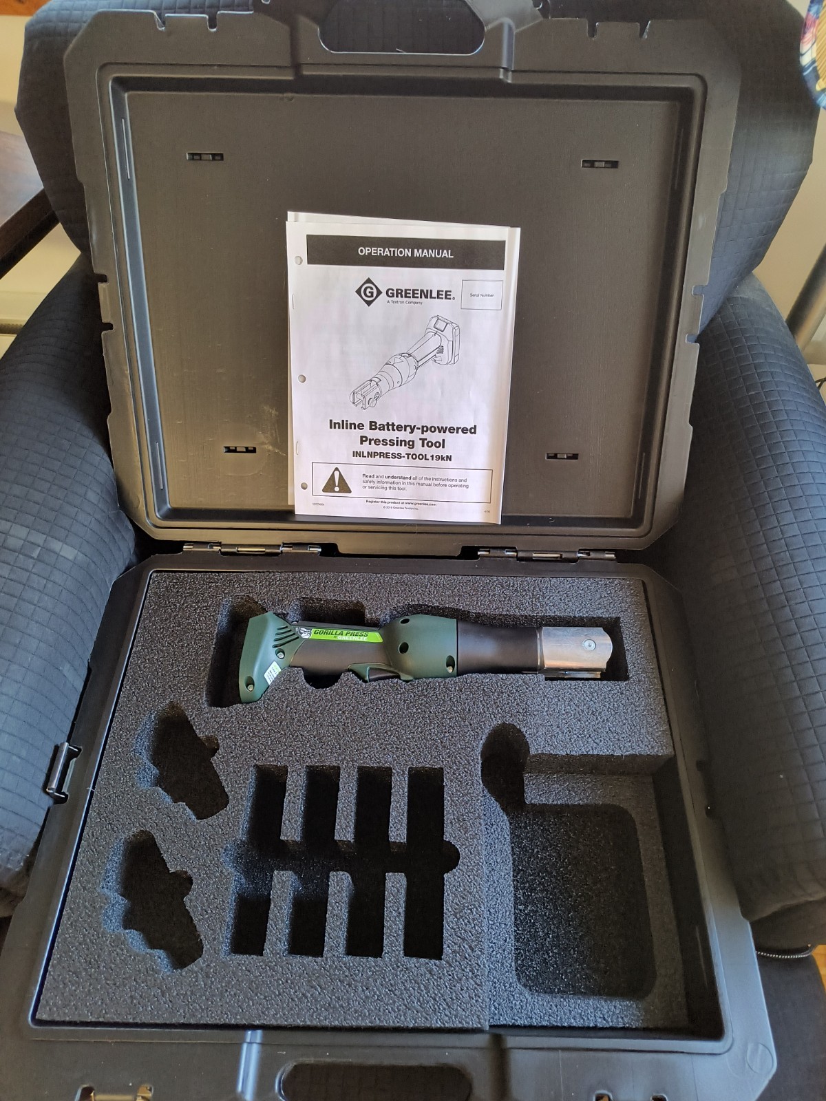 Greenlee Gator 18v cordless inline press tool