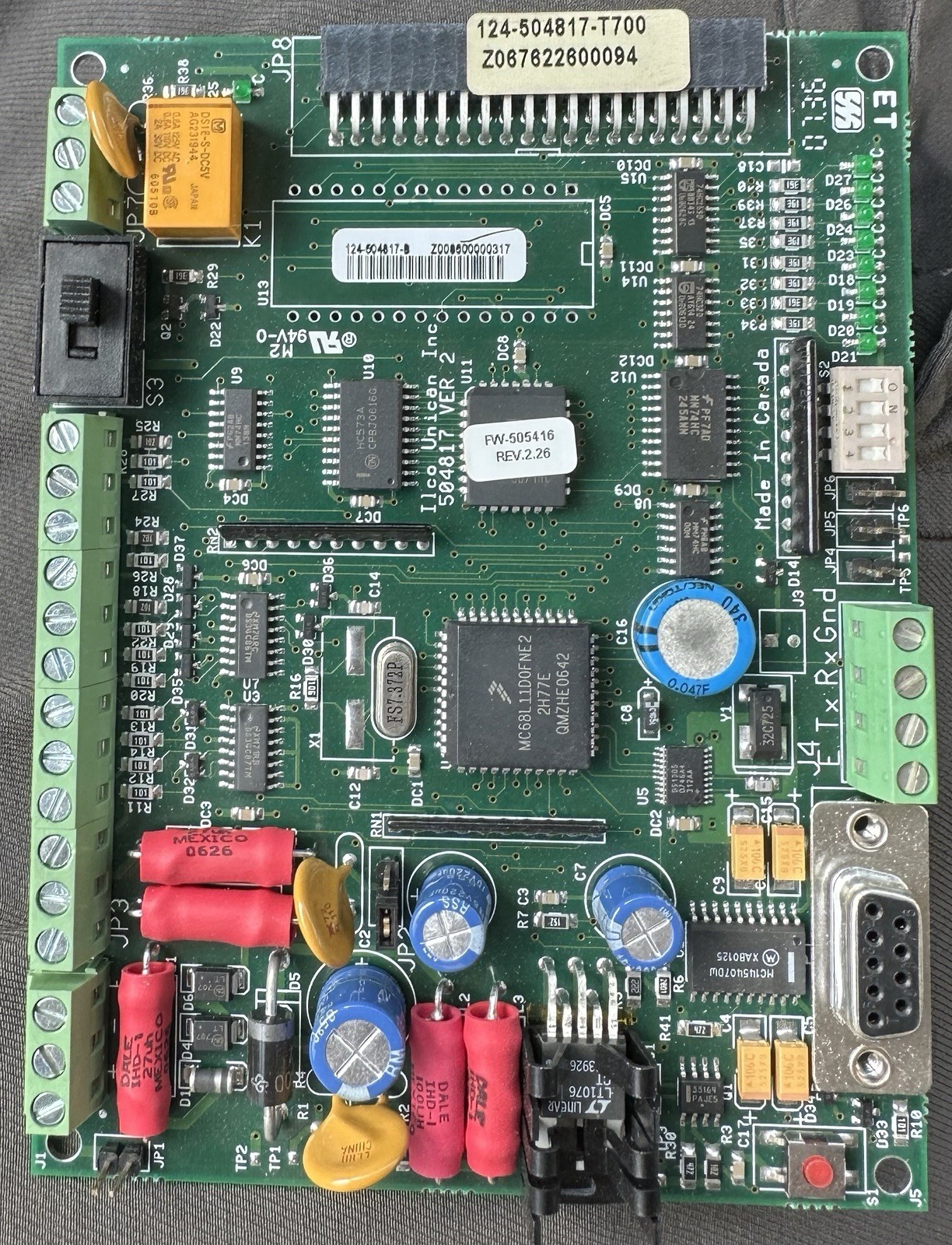 Kaba Ilco 700 Series reader control board