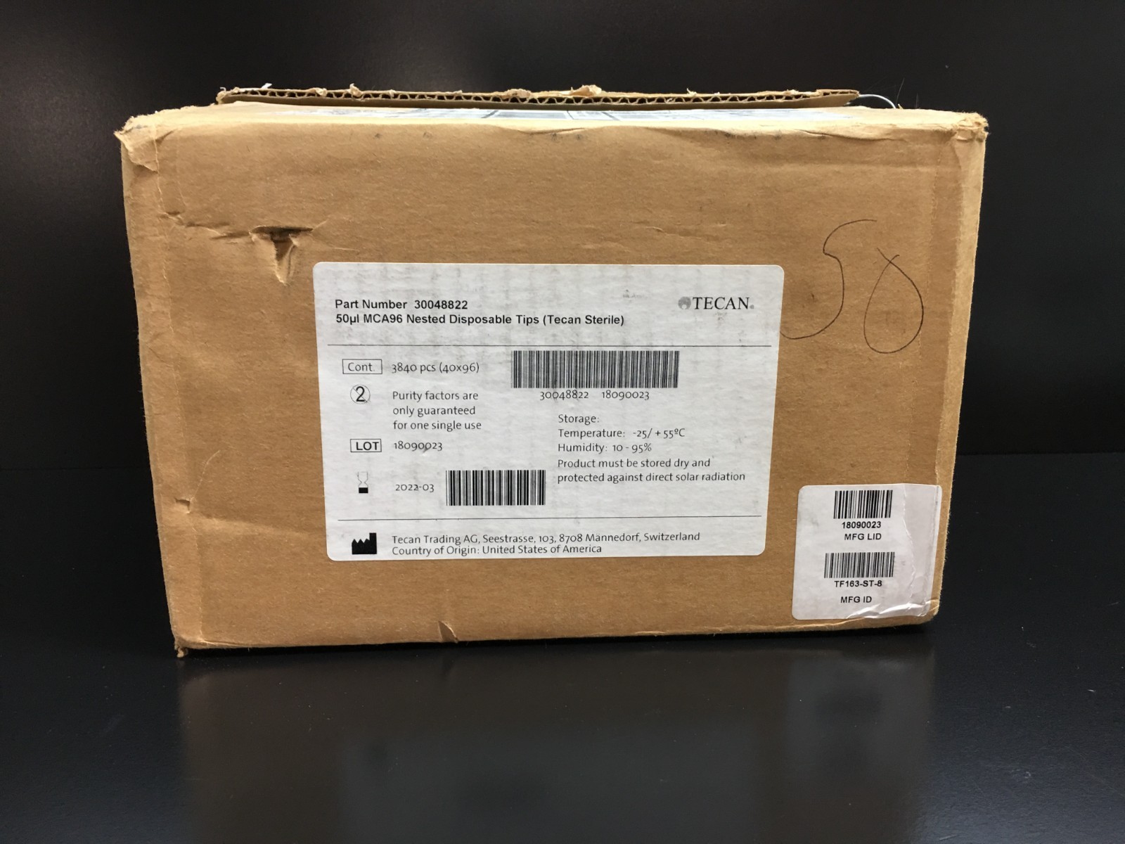 TECAN Cat No 30048822 Disposable Tips Non Filtered Sterile Nested 8 Stack 50µL TECAN Cat No 30048822 Disposable Tips Non Filtered Sterile Nested 8 Stack 50µL