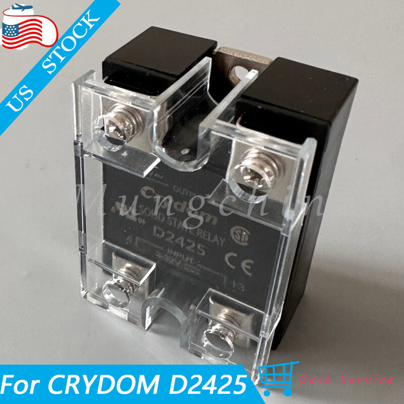 NEW For Crydom D2425 SSR Solid State Relay Output 240VAC 25A Input 3-32VDC US NEW For Crydom D2425 SSR Solid State Relay Output 240VAC 25A Input 3-32VDC US