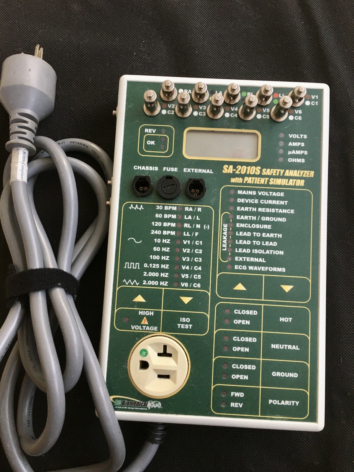 BC Biomedical SA-2010S Electrical Safety Analyzer ECG Simulator - UNIT ONLY BC Biomedical SA-2010S Electrical Safety Analyzer ECG Simulator - UNIT ONLY