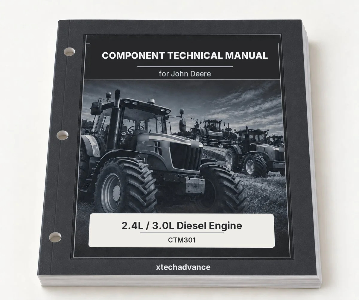 Component Technical Manual fits John Deere 2.4L 3.0L Diesel Engine CTM301