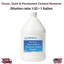 1 Gallon Dental Ultrasonic Solution Tartar Stain Permanent Cement Remover 1:32 picture
