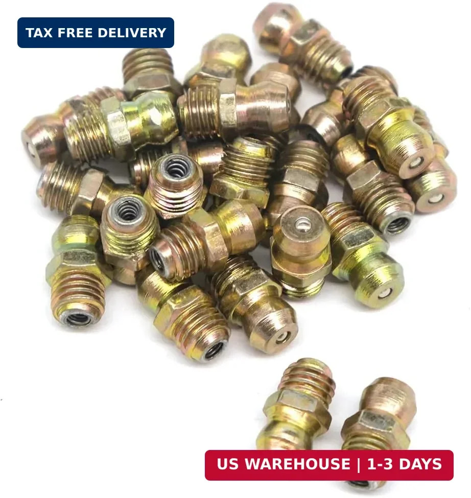 25 Pcs/Set 1/4-28 SAE-LT Copper Taper Thread Grease Zerk Nipple Fitting (Straigh 25 Pcs/Set 1/4-28 SAE-LT Copper Taper Thread Grease Zerk Nipple Fitting (Straigh