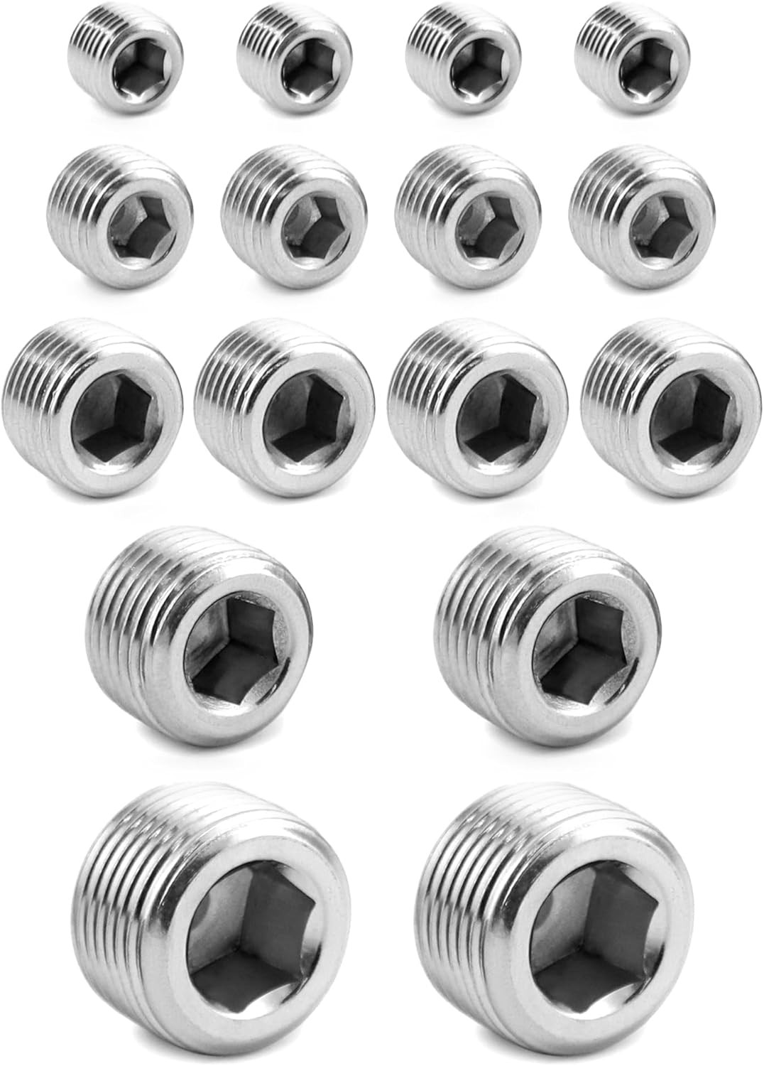 304 Stainless Steel Pipe Fitting Kit Hex Countersunk Plug Assortment Set with NP 304 Stainless Steel Pipe Fitting Kit Hex Countersunk Plug Assortment Set with NP