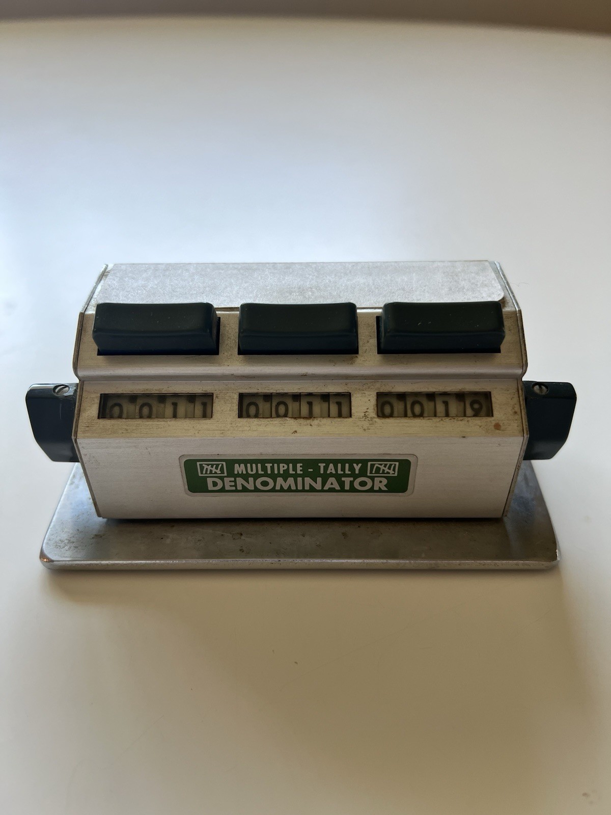 Vintage Denominator Multiple Tally Counter 3-Button Metal Mechanical WORKING Vintage Denominator Multiple Tally Counter 3-Button Metal Mechanical WORKING