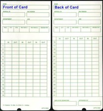 (50) Time Cards for uPunch HN1000 / HN3000 / HN3500 / HN5000 (HNTC Compatible) picture