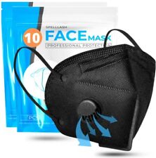 50/100Pcs Black KN95 Face Mask 5 Layer BFE 95% Disposable Respirator with Valve picture