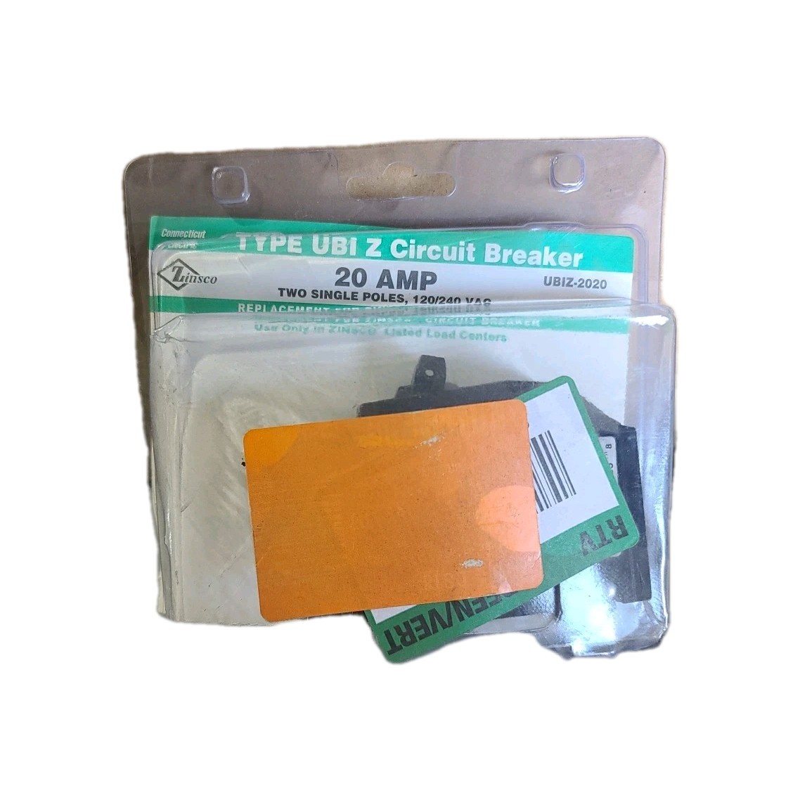 Connecticut Electric Zinsco UBIZ-0220 Type UBI Z 0220 Amp 2 Single-Pole Connecticut Electric Zinsco UBIZ-0220 Type UBI Z 0220 Amp 2 Single-Pole