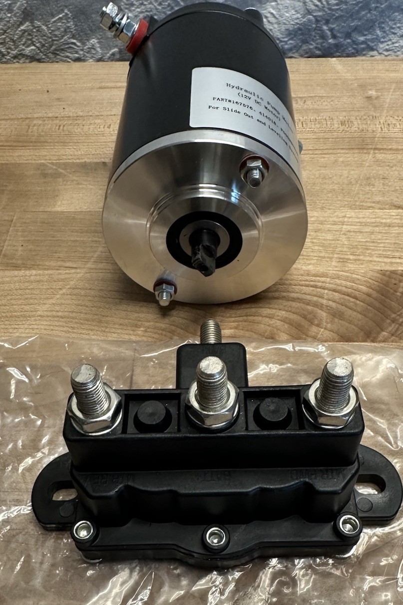 Hydraulic Leveling and Slide Out Replacement Motor and Polarity Solenoid Hydraulic Leveling and Slide Out Replacement Motor and Polarity Solenoid