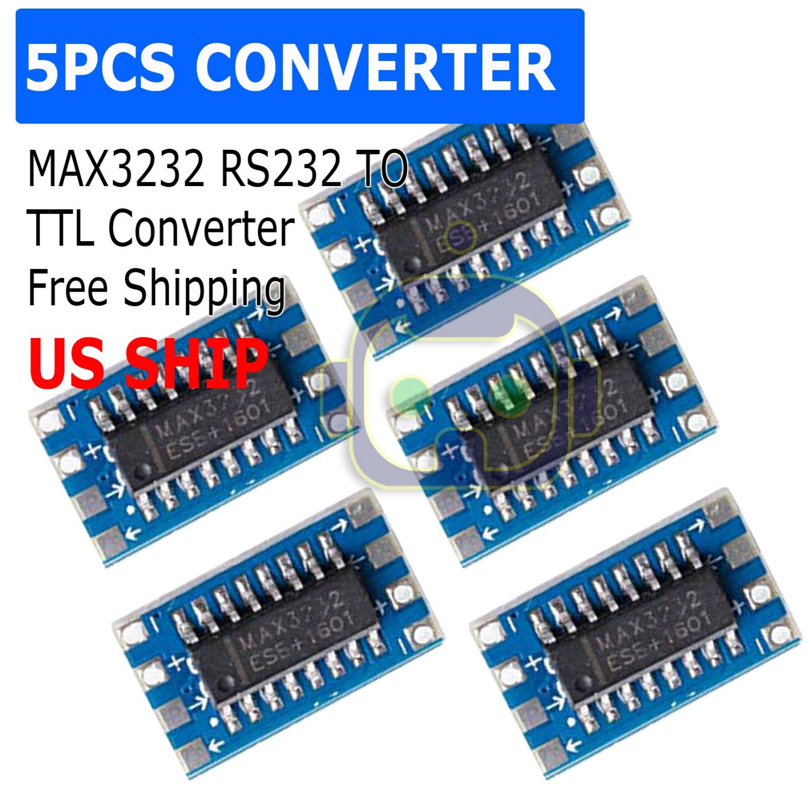 5Pcs Mini RS232 To TTL MAX3232 Converter Adaptor Module Serial Port Board 5Pcs Mini RS232 To TTL MAX3232 Converter Adaptor Module Serial Port Board
