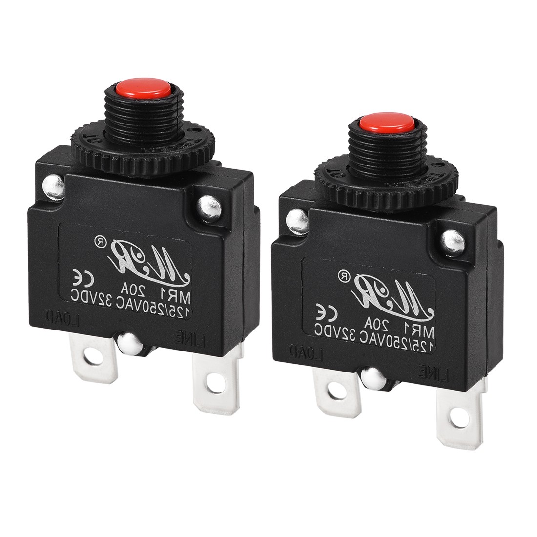 2Pcs 20A 125/250V AC 32V Thermal Circuit Breakers Overload Protector Switch 2Pcs 20A 125/250V AC 32V Thermal Circuit Breakers Overload Protector Switch