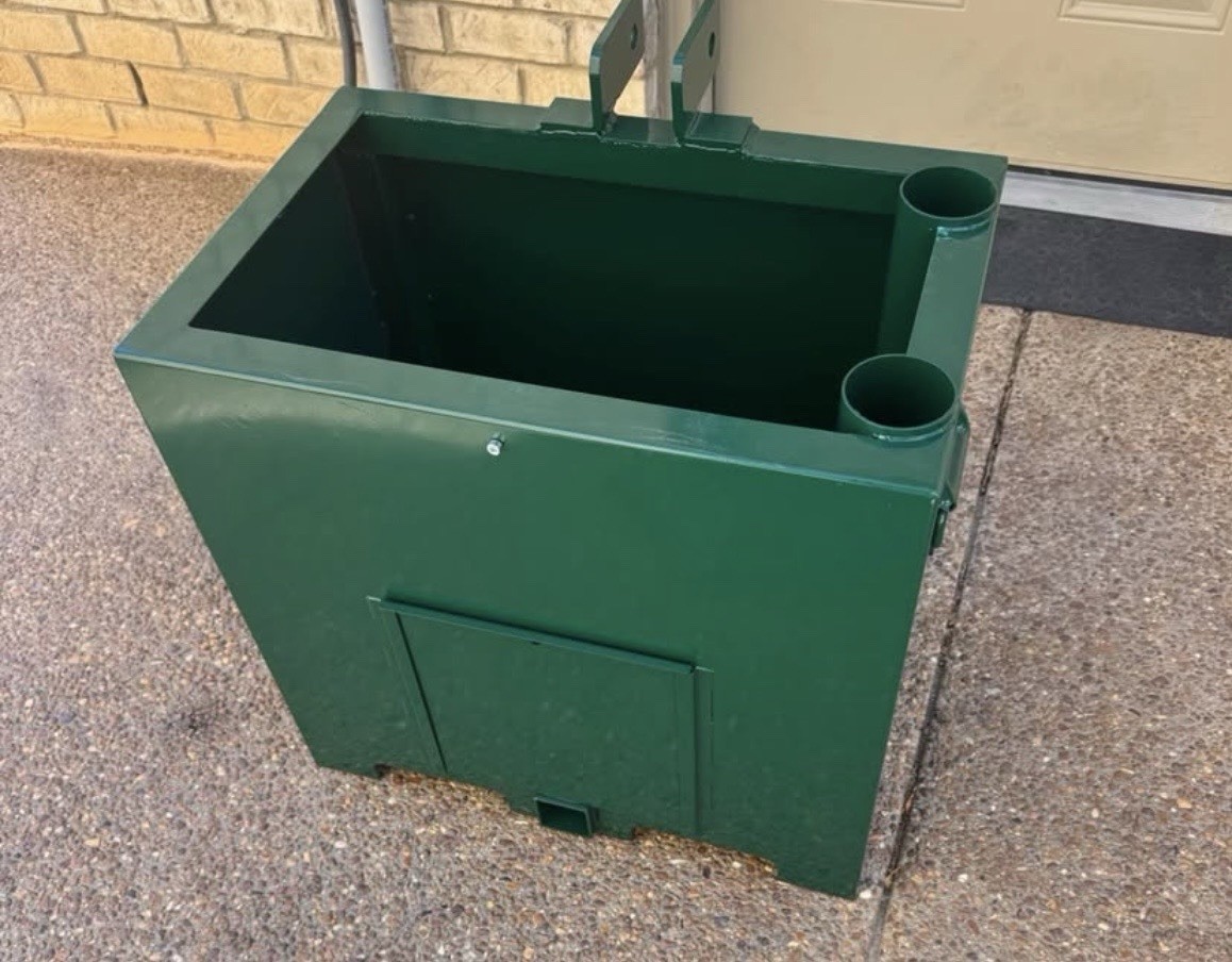 Tractor Ballast Box Heavy Duty 5.3 Cu Ft Orange, Black Or Green Tractor Ballast Box Heavy Duty 5.3 Cu Ft Orange, Black Or Green