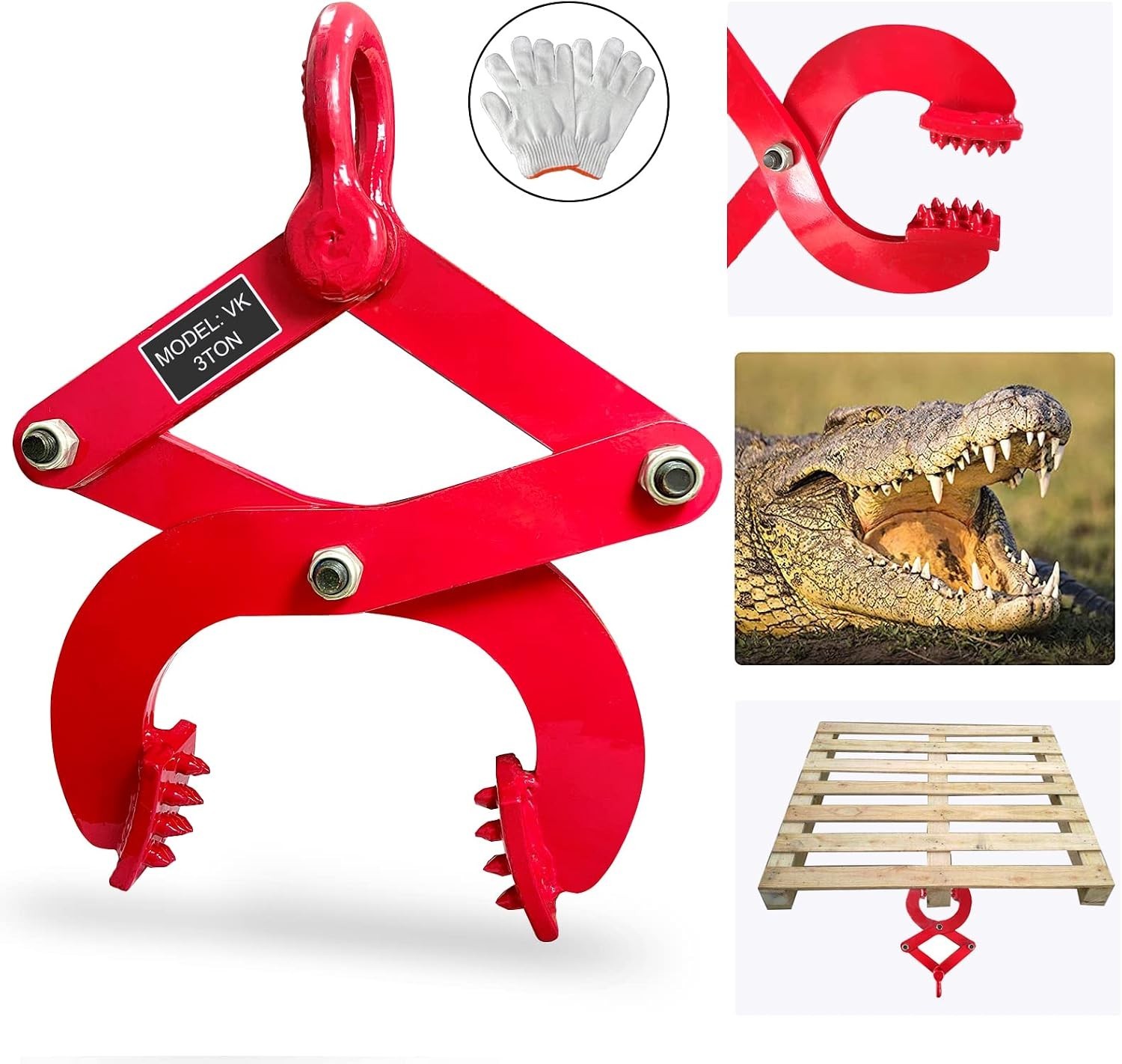 Pallet Puller Clamp 6614 Lbs Capacity Heavy Duty Steel Single Scissor for Pullin Pallet Puller Clamp 6614 Lbs Capacity Heavy Duty Steel Single Scissor for Pullin