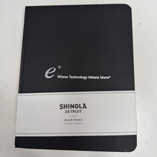 Shinola Notebook Unisex Large Jet Black Ruled Linen Hardcover S0710010921 picture