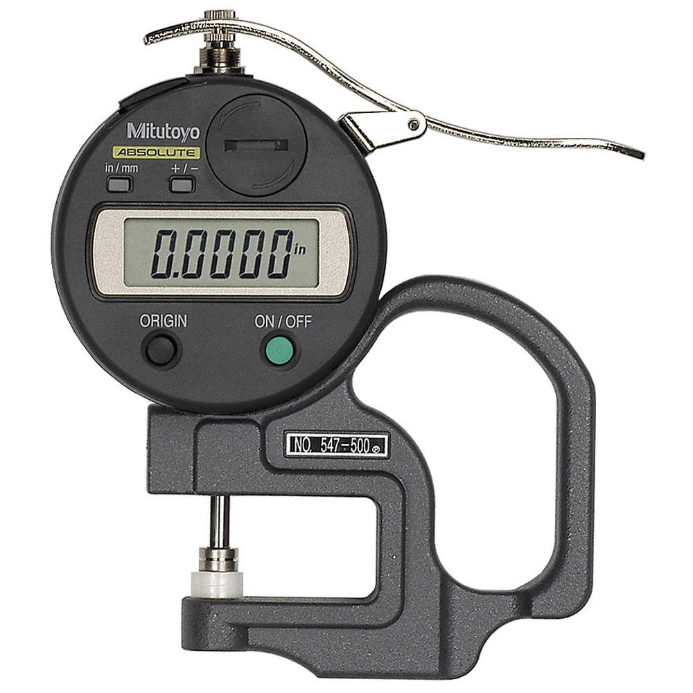 MITUTOYO 547-500S Digital Thickness Gauge,Acc +/-0.001 in 4CGW4