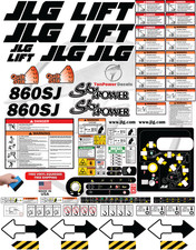 Fits JLG 860SJ Boom Lift Decal Kit – 3M Vinyl –  picture