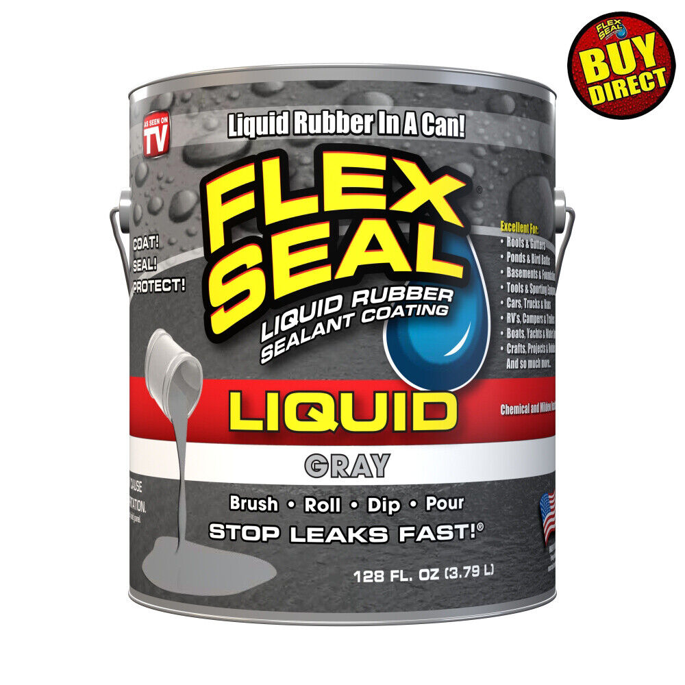 Flex Seal Liquid - Liquid Rubber Sealant Coating - Giant 128oz (Gray)