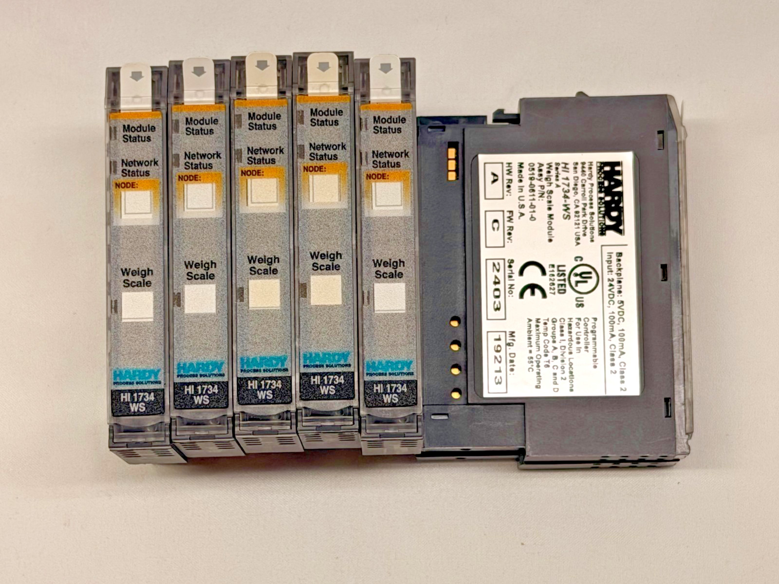 Hardy HI 1734-WS POINT I/O 1-Ch Load Cell Weigh Scale Module 24VDC Open Box Hardy HI 1734-WS POINT I/O 1-Ch Load Cell Weigh Scale Module 24VDC Open Box