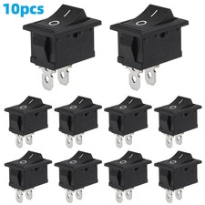10Pcs Snap-In Rocker Switch ON/OFF 2 Pin SPST 125V 250V Car Boat picture