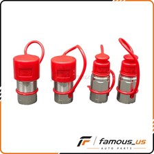 Flat Face Hydraulic Quick Couplers 1/2in NPT 2 Sets For Bobcat Skid Steer picture