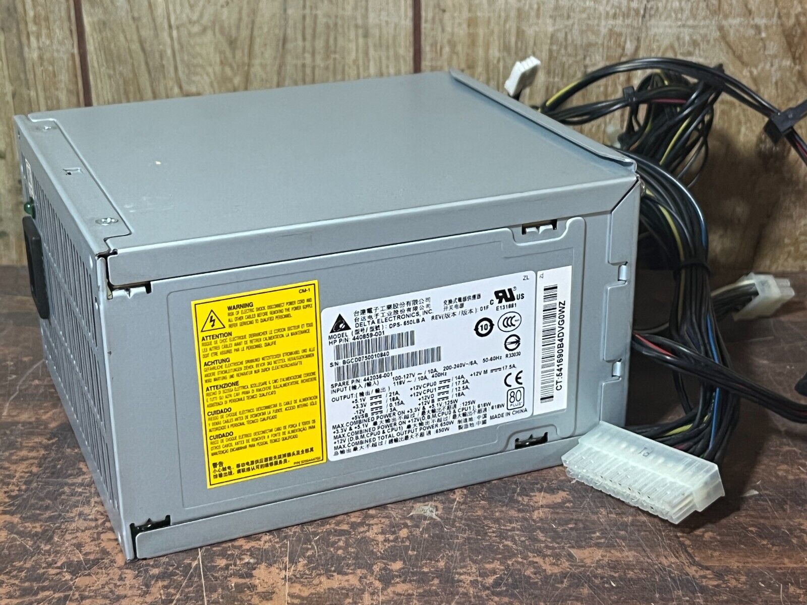 HP XW6600 Workstation Power Supply 650W 442036-001 440859-001 DPS-650LB A