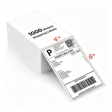 Thermal Direct Shipping Label (Pack of 1000 4 x 6 Per Fanfold Labels) picture