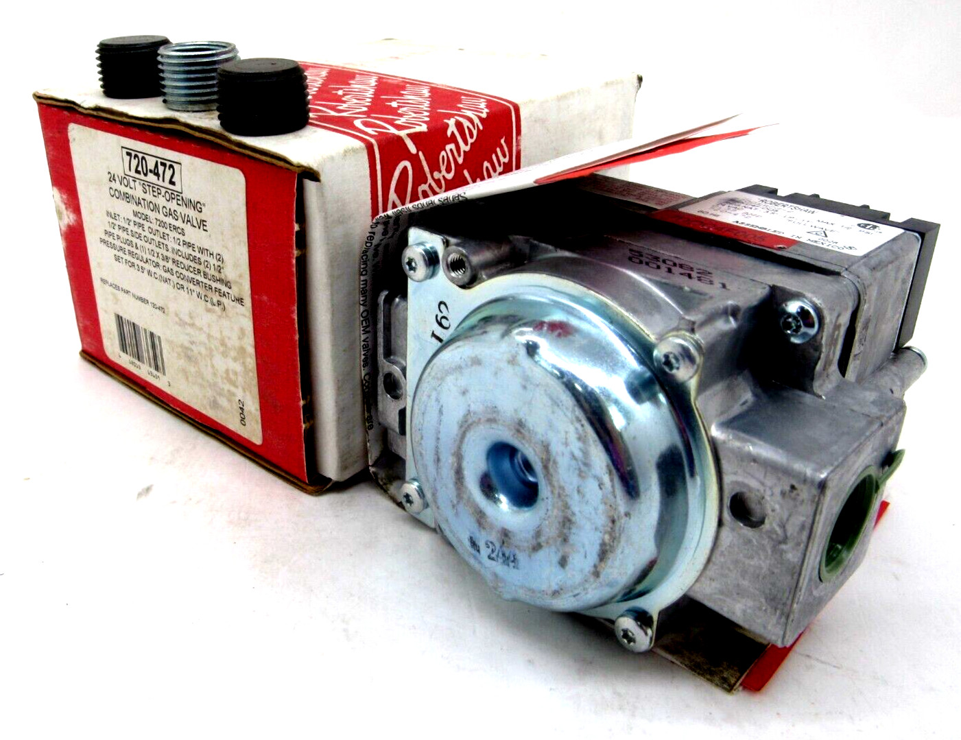 NEW ROBERTSHAW 720-472 GAS VALVE 24 VOLT 720472 NEW ROBERTSHAW 720-472 GAS VALVE 24 VOLT 720472
