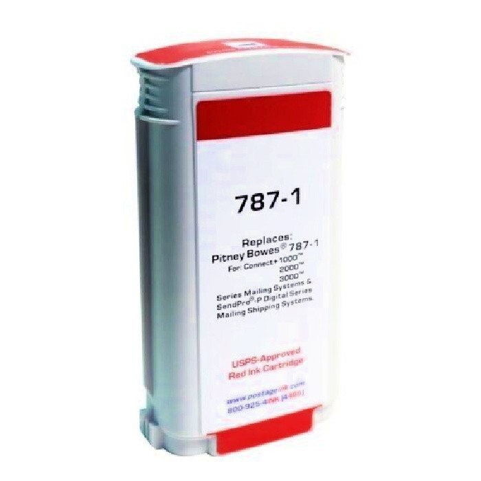 787-1 Pitney Bowes USPS Approved Red Fluorescent Ink Cartridge Compatible 787-1 Pitney Bowes USPS Approved Red Fluorescent Ink Cartridge Compatible