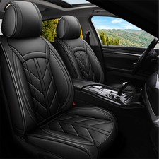 Car Seat Covers for Kia Optima 2003-2020 Waterproof Faux Leather Airbag Black picture